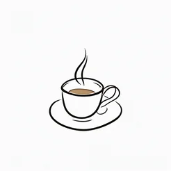 Free book club clipart of a plain cup of coffee